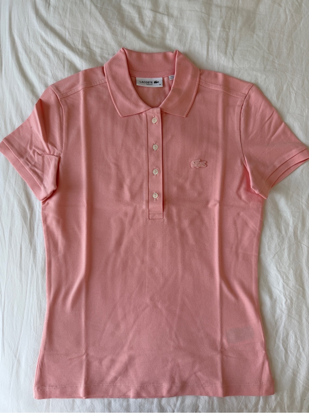 Lacoste Light Pink Slim Fit Polo Shirt 36